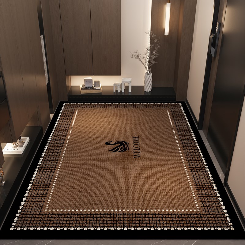 复古入户门地垫客厅进门门口脚垫高端别墅玄关入户地毯中古风门垫