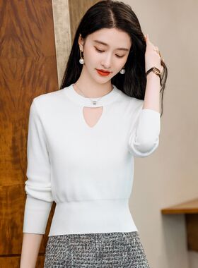 高腰毛衣短款时尚秋冬女装2024新款小个子上衣修身套头针织衫女士