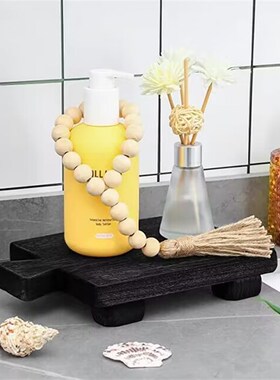 复古绿植实木家用可移动客厅阳台绿萝多肉底座木制托盘