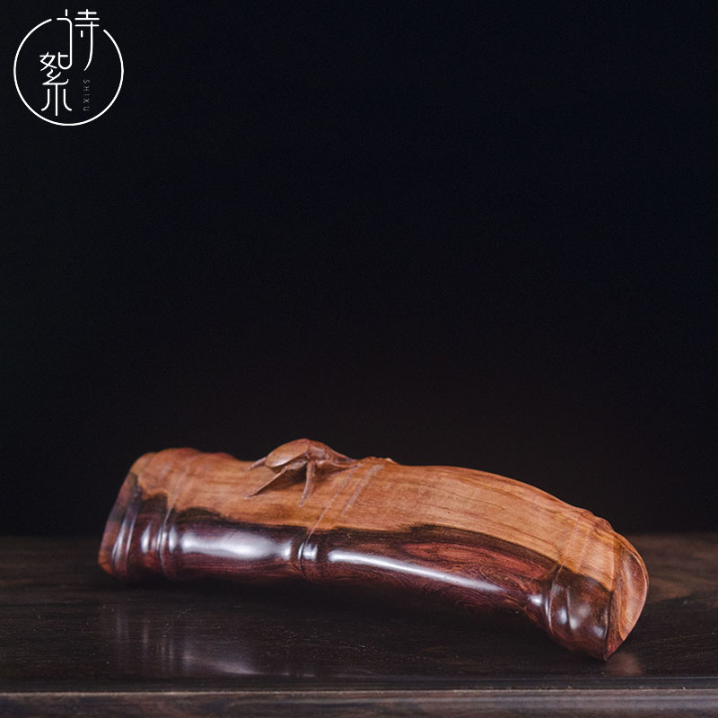 海南黄花梨竹节手把件