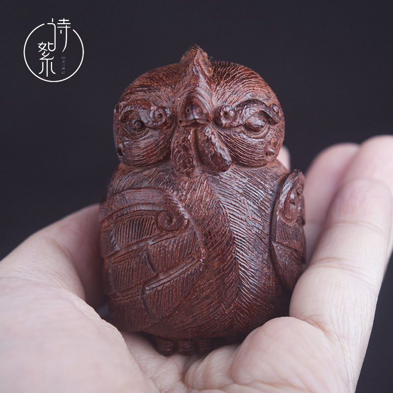 印度小叶紫檀小鸡手把件