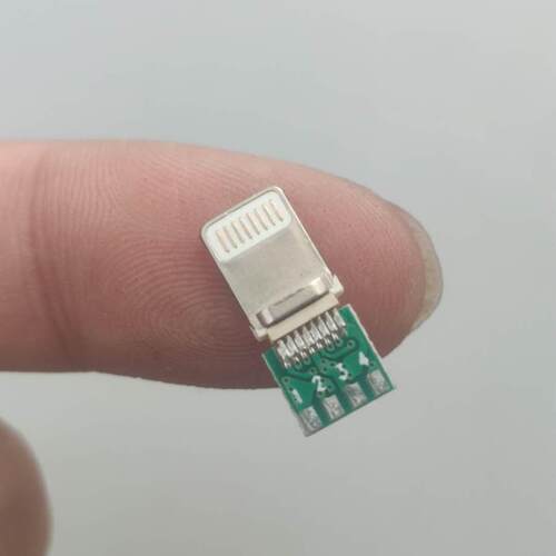 水果充电公头diy数据线 lighting插头手机充电接头带夹板 全新的