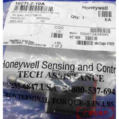 Honeywel 102TL2-10A 美国进口拨动开关20A 277VAC