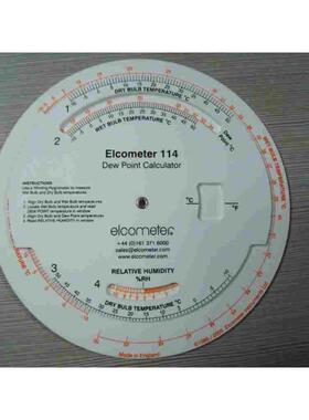 G114-2露点计算盘 易高elcometer露点计算器 G114干湿球露点温度