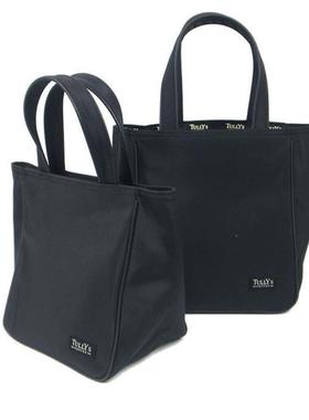 简约tully‘s防水牛津布手提拎便当包袋拉链饭盒袋水杯位午