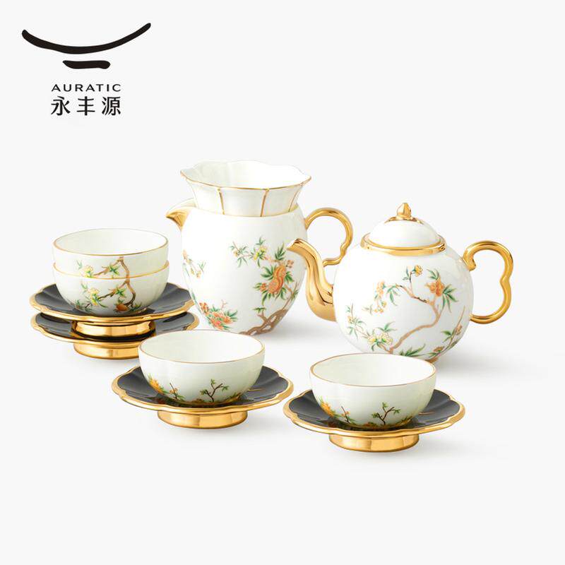 永丰源夫人瓷-石榴家园12头茶具（4人位）礼盒套装
