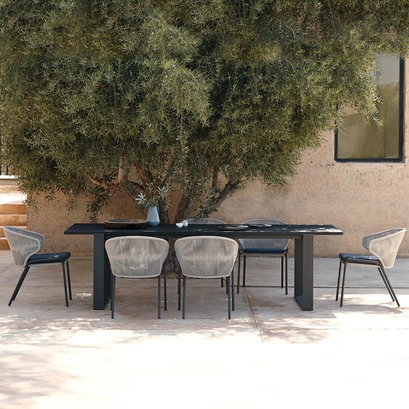 北欧户外藤编椅子阳台花园庭院露台别墅休闲桌椅餐桌室外组合家具