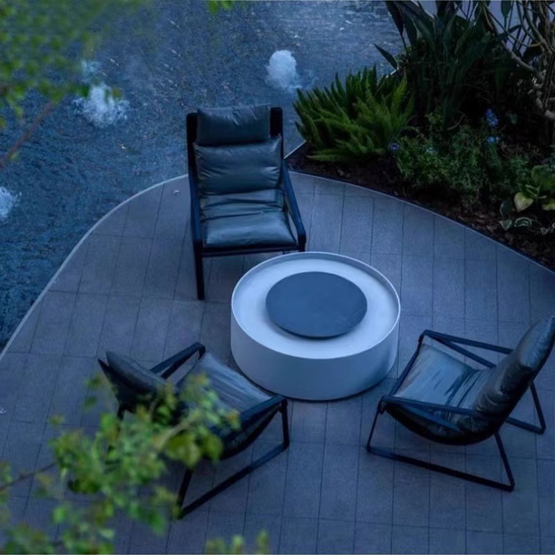 户外沙发庭院铝合金别墅露天阳台防水防晒民宿室外休闲单人椅家具