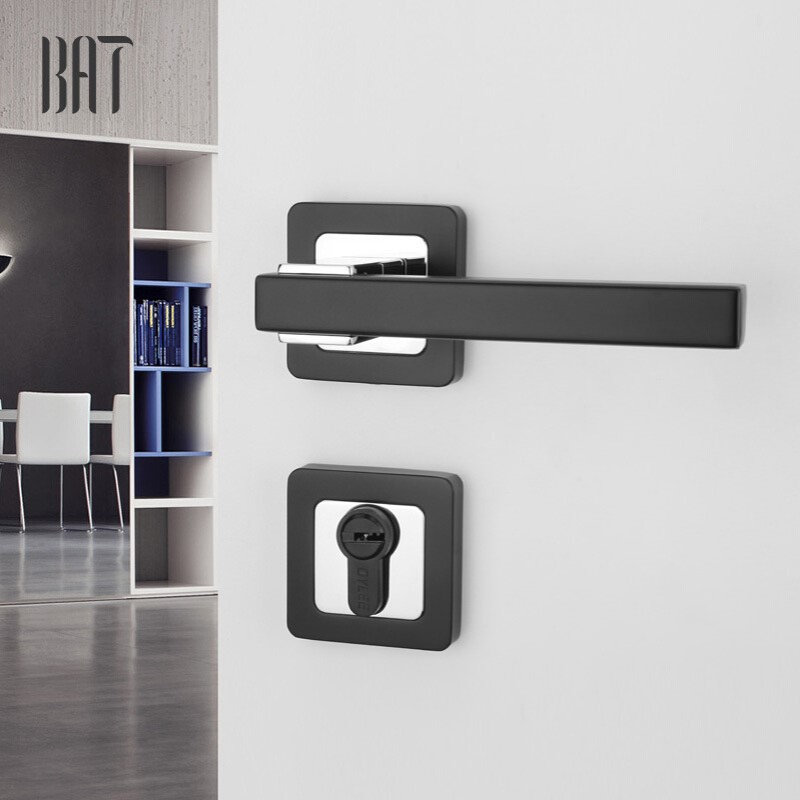 厂家供应 现代简约门锁室内机械门锁套装锁具 磁吸静音执手锁