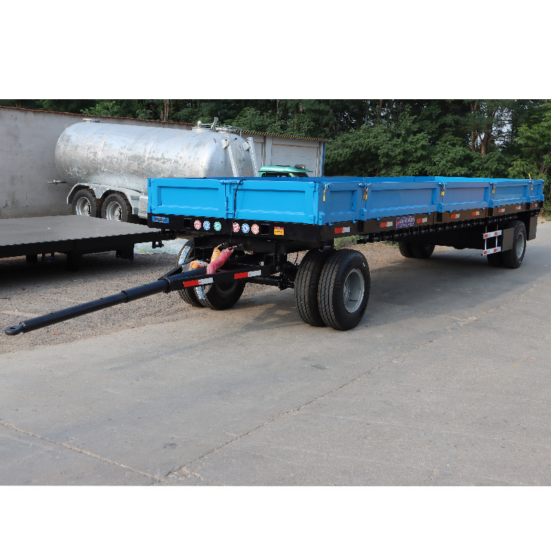 工业生产自卸拖车农用运输拖车拖斗拖拉机车斗矿石全挂车后翻侧翻