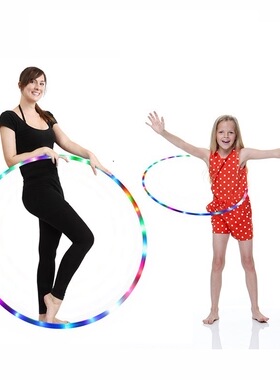 七彩发光呼啦圈LED可拆卸炫彩运动健身器材锻炼玩具HULA HOOP圈