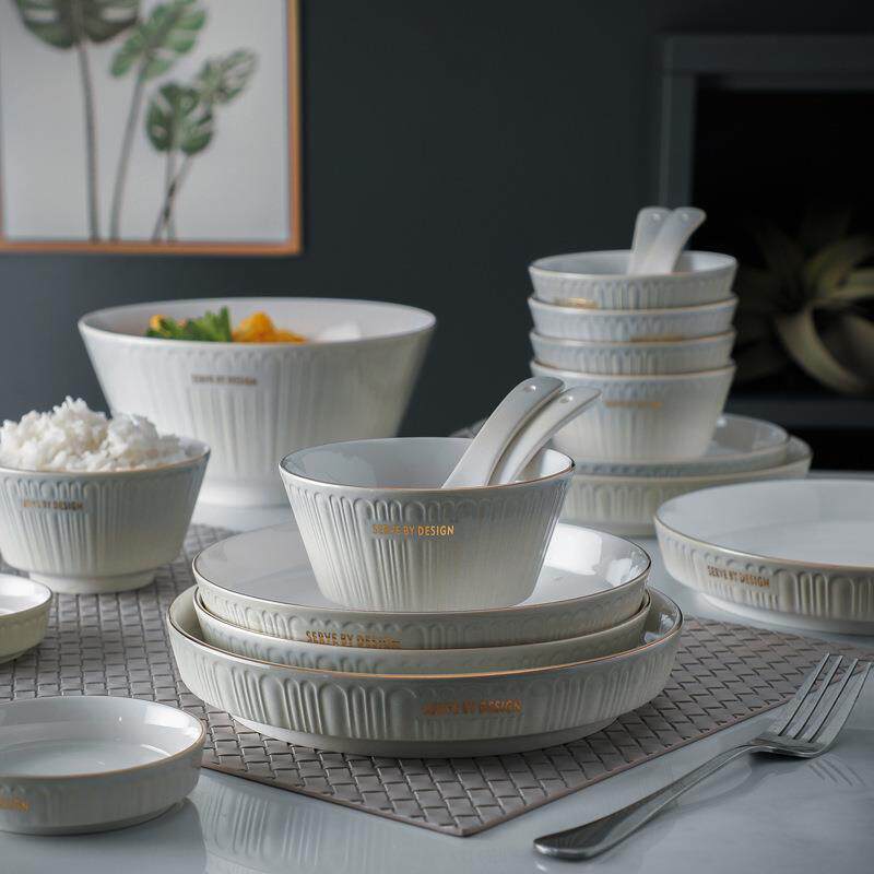 2021新款碗碟套装家用轻奢乔迁餐具北欧简约现代盘子碗筷组合碗盘