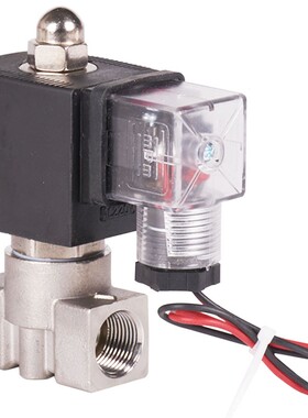 不锈钢常闭微型燃烧机高压电磁阀水气阀油阀2分3分220V24零压开启