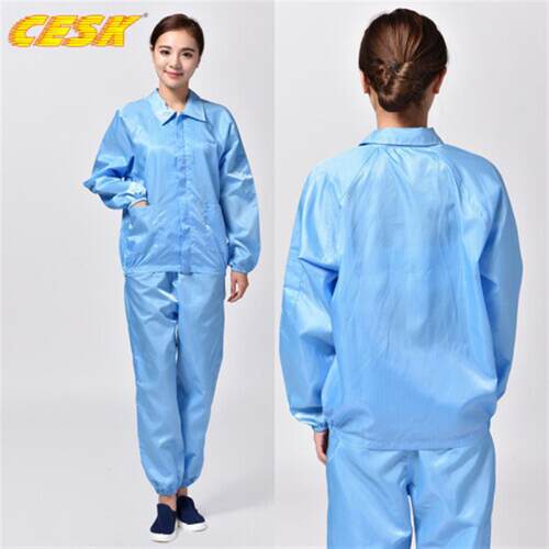CESK 翻领两件式服 洁净服防尘静电服 防尘无尘衣净化室工作服防