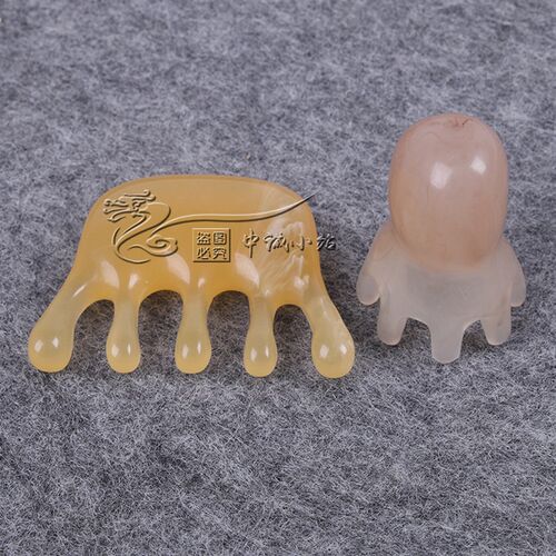 树脂头部按摩器五爪按摩爪头部挠痒痒器抓头八爪鱼按摩梳子五齿梳