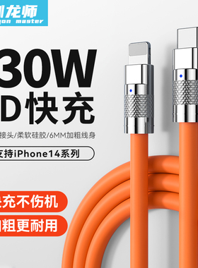 驯龙师 适用iPhone14数据线苹果13充电线12promax手机11车载PD30W快充8plus冲20W闪充XR平板ipad加长XSmax15