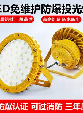 led防爆灯加油站厂房仓库200W圆形防爆工矿灯投光工业防腐泛光灯
