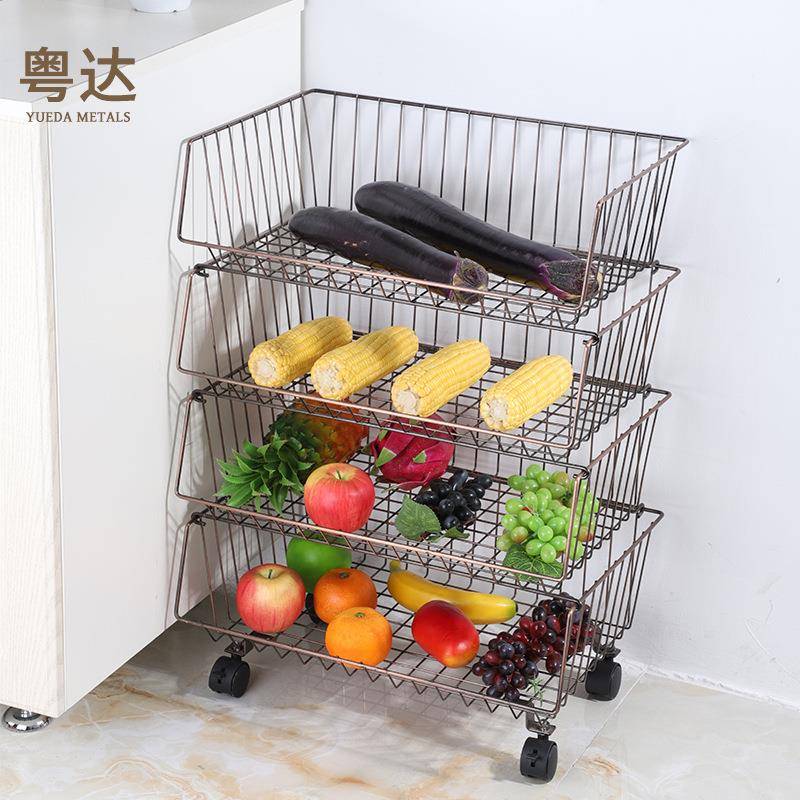 置物架推车厨房落地储物卧室客厅多层带轮可移动用品收纳架