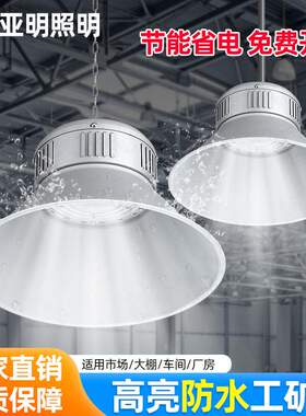亚明体育馆球馆灯工矿灯300w鳍片仓库厂房led吊灯强光高亮度超亮