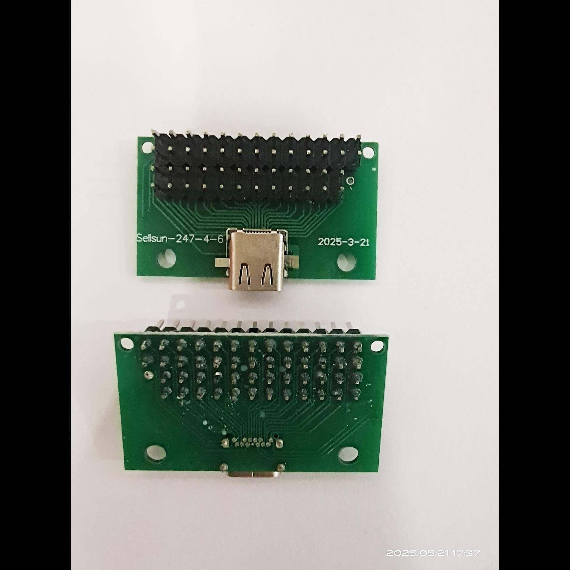 USB3.0TYPEC测试板转接板2.54间距数据线测试线路板测电流测导