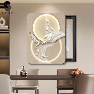 仪表箱装饰画垂直版无障碍豪华高端配电箱阻挡电动闸门无冲孔砂岩