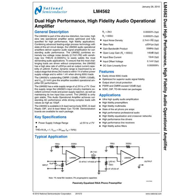 。国半新一代高保真发烧音频双运放LM4562NA（行货）