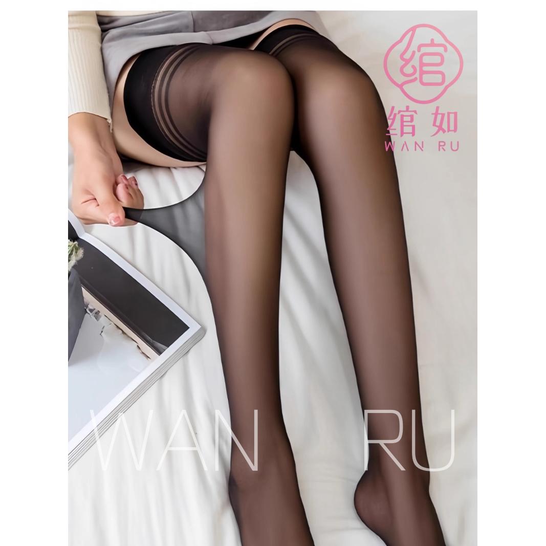 绾如「空墨」御姐装过膝长筒丝袜女超薄防勾丝夏季中长肉色袜过膝