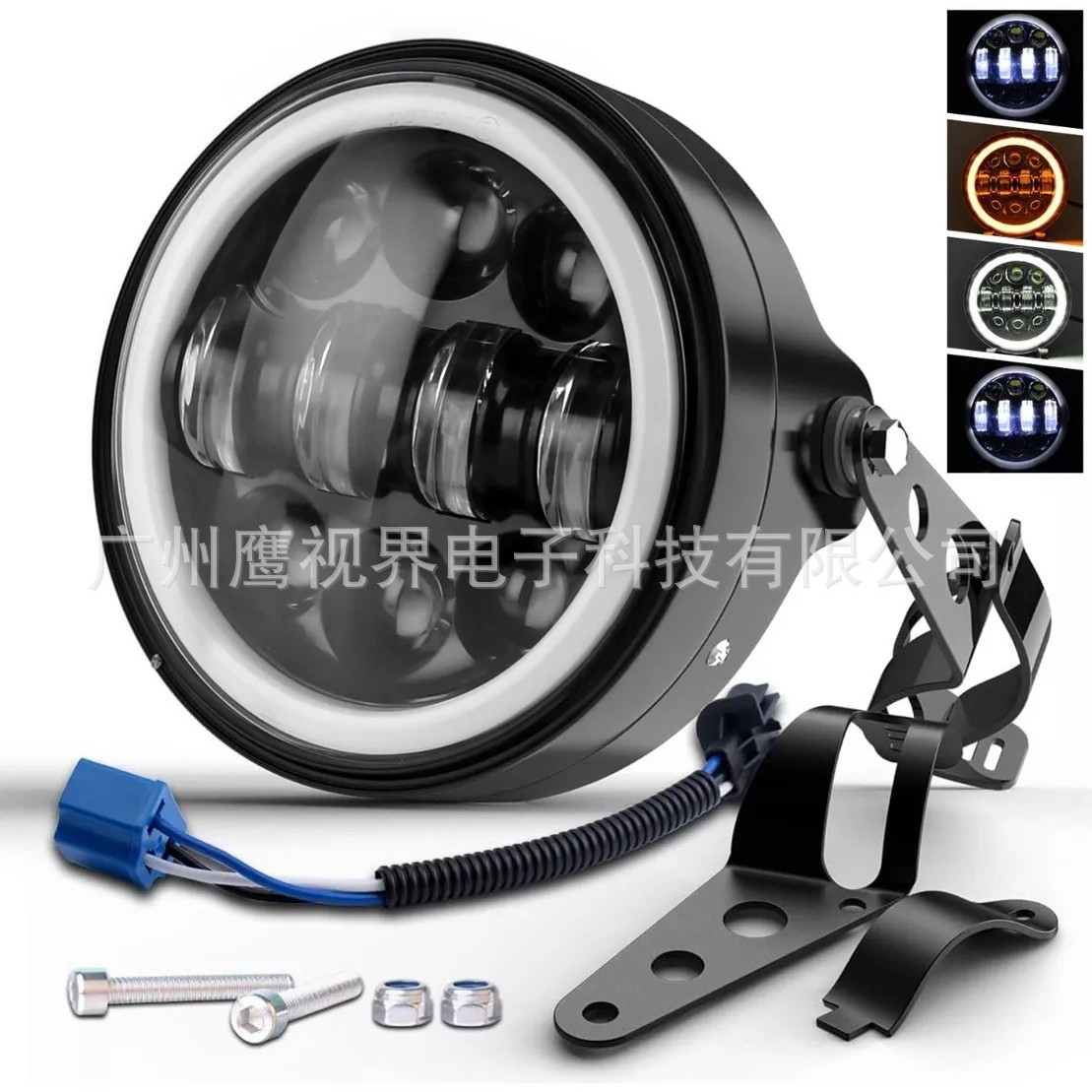 5.75英寸LED天使眼摩托车头灯