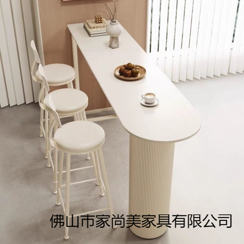 轻奢岩板吧台桌家用客厅厨房边隔断吧台阳台靠墙垭口小户型高脚桌