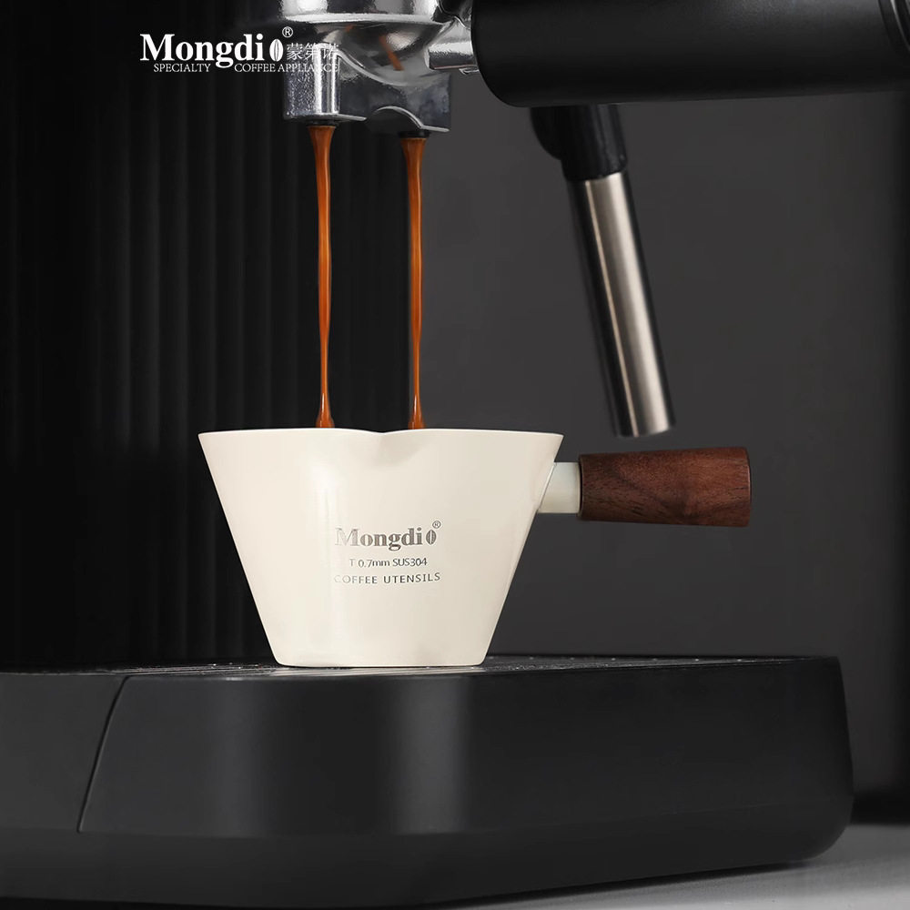 咖啡萃取杯不锈钢量杯意式浓缩杯咖啡机接液杯刻度小奶盅