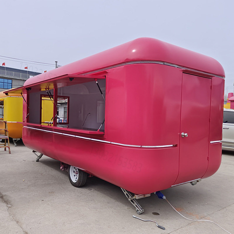 景区网红餐车 移动商铺车 露营地多功能咖啡简餐冷饮美食车厂家