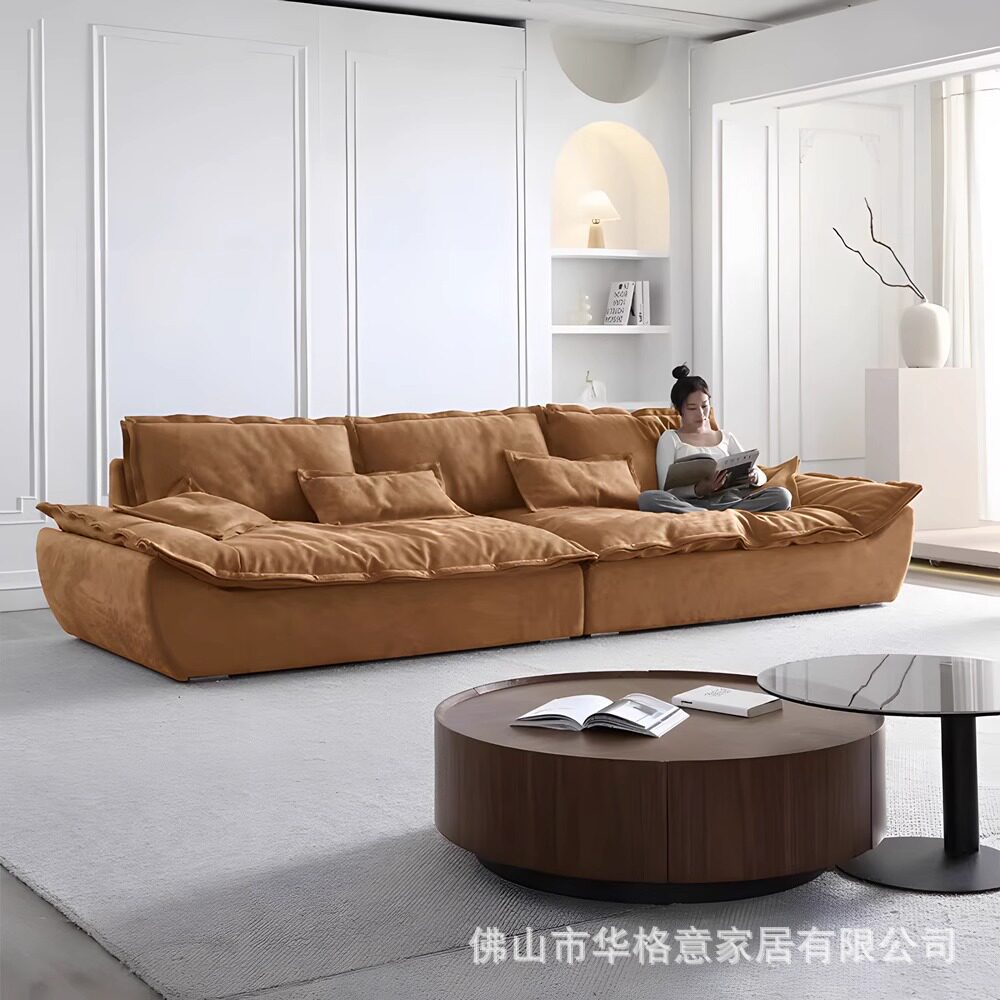 意式极简小户型科技布沙发