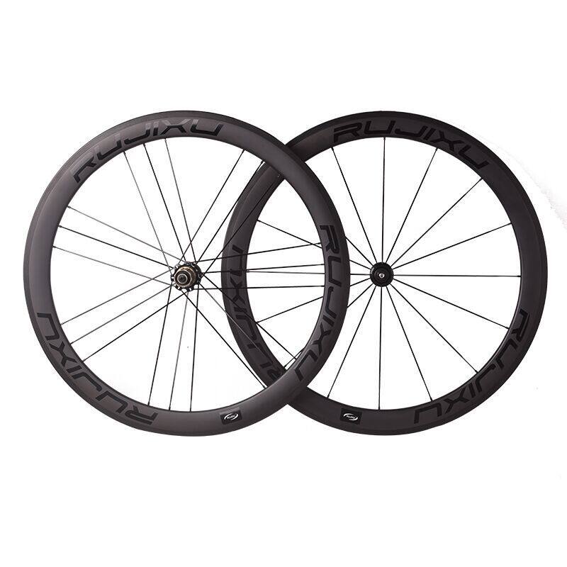 锐杰逊碳纤维超响700C 框高50 60G3编法V/C圈刹公路轮组