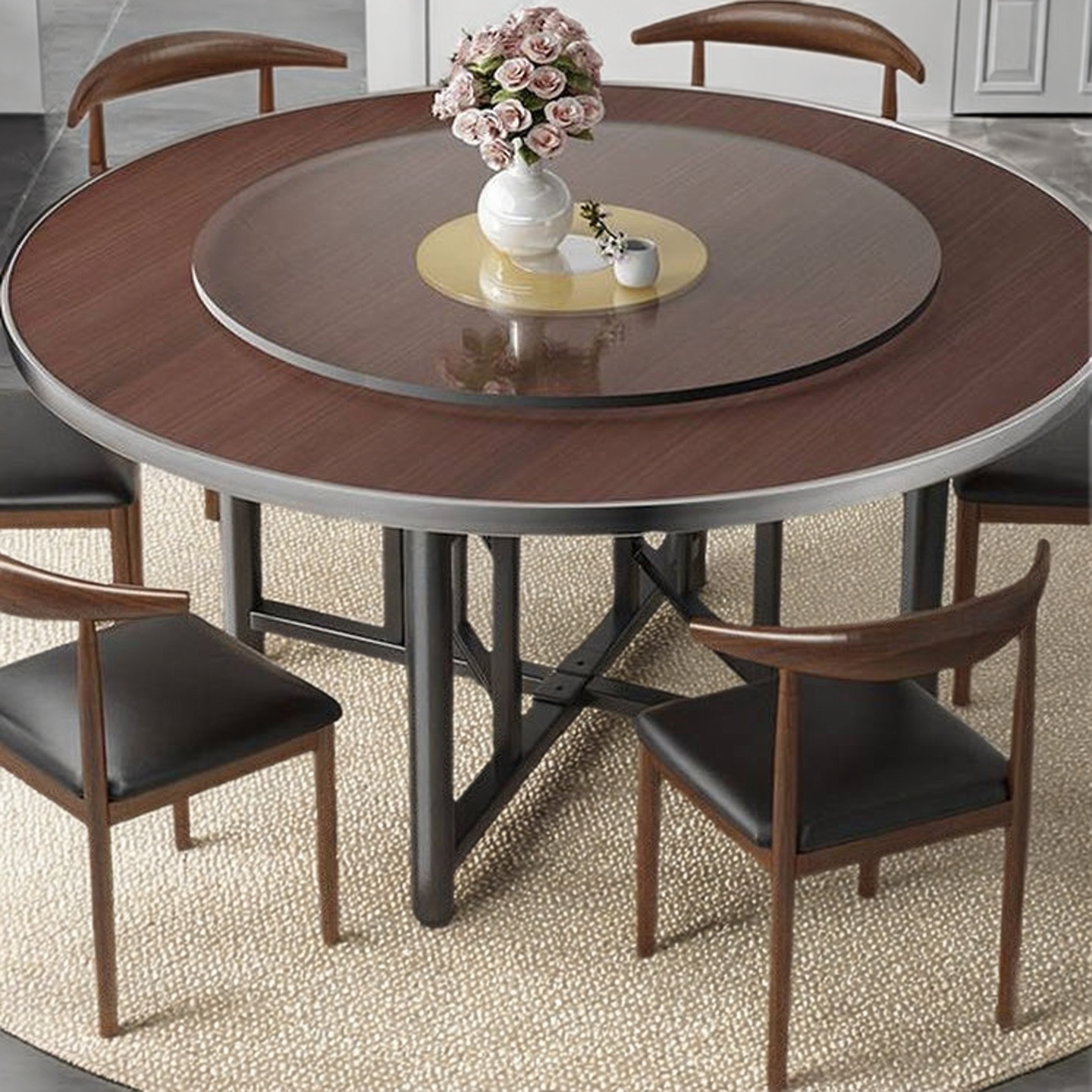 【加厚实木】圆形大圆桌