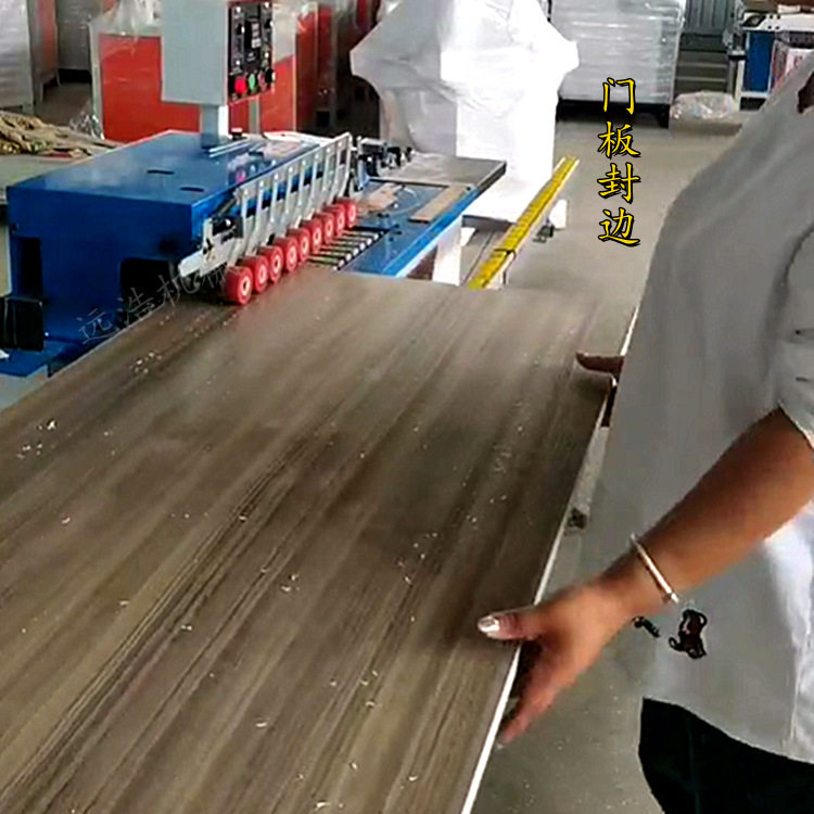 自动涂胶热转印木皮封边机