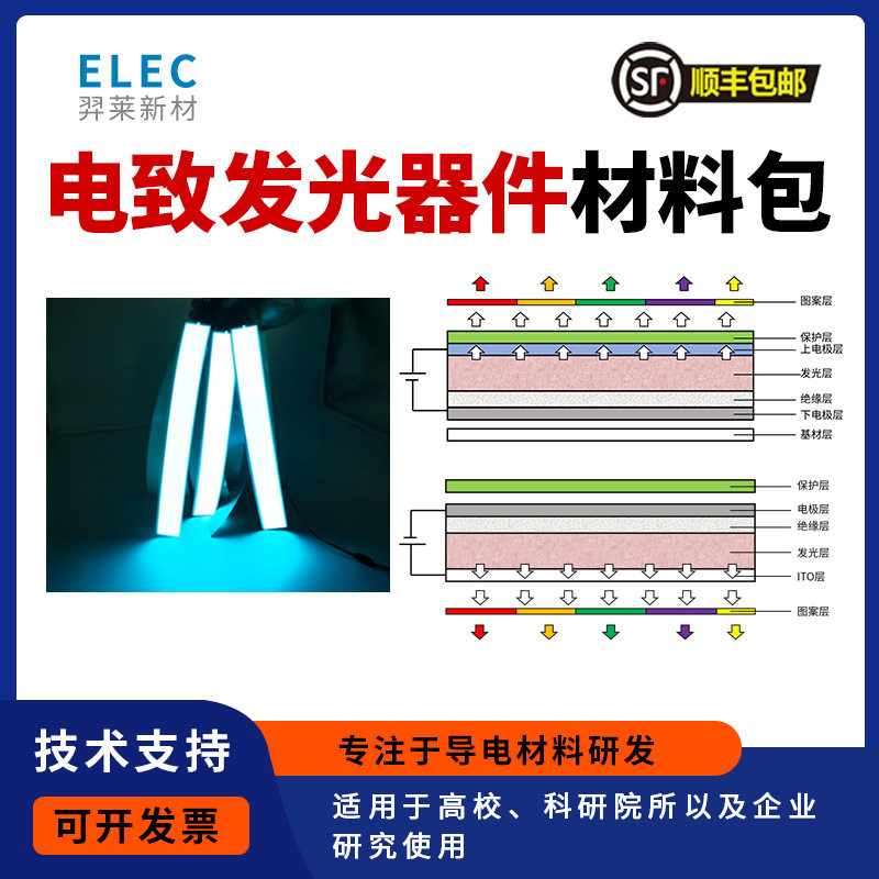 ZnS无机EL发光粉科研材料