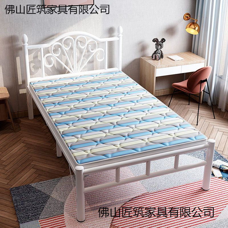 单人折叠床家用1.2米午休简易床加固便携铁艺床办公室硬板钢丝床