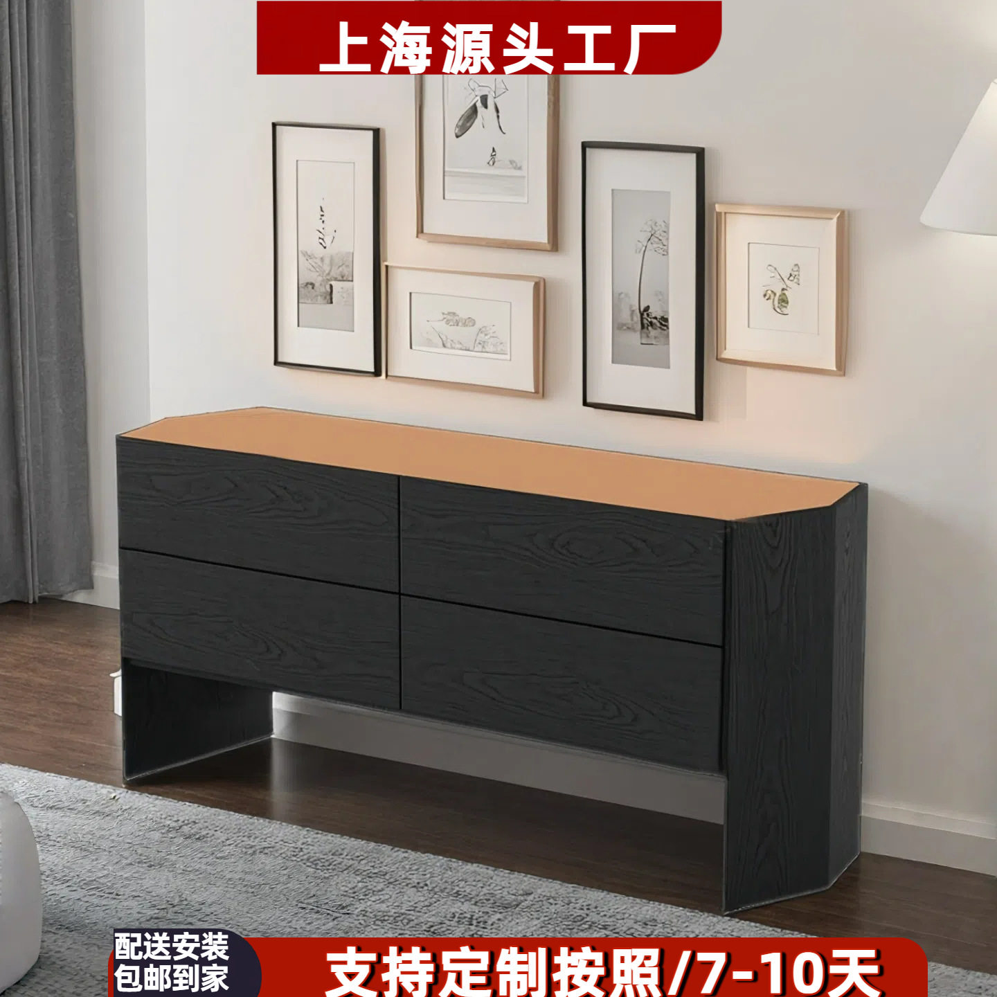 意式极简烤漆餐边柜入户玄关高柜现代简约碗柜多功能酒柜储物柜