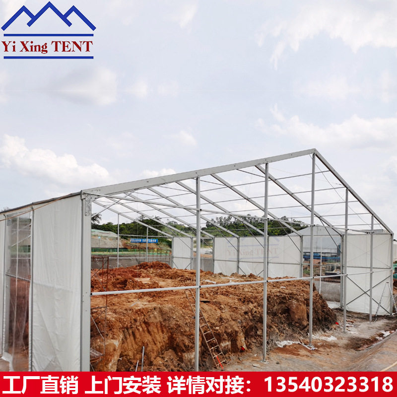 30X40米工业仓储棚房高强度铝合金结构建筑篷房 物流集散储存篷房