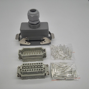 32芯重载连接器矩形工业防水航空插头热流道模具插头HDC 032 HEE