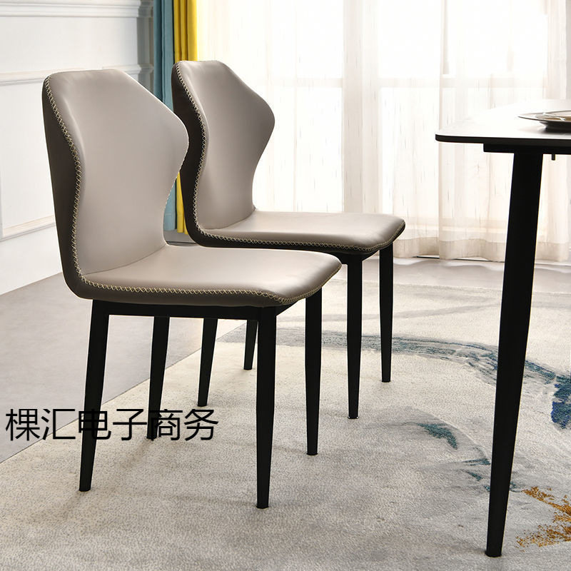 轻奢皮革餐椅家用现代简约批发餐桌椅子靠背凳软包欧厂家批发