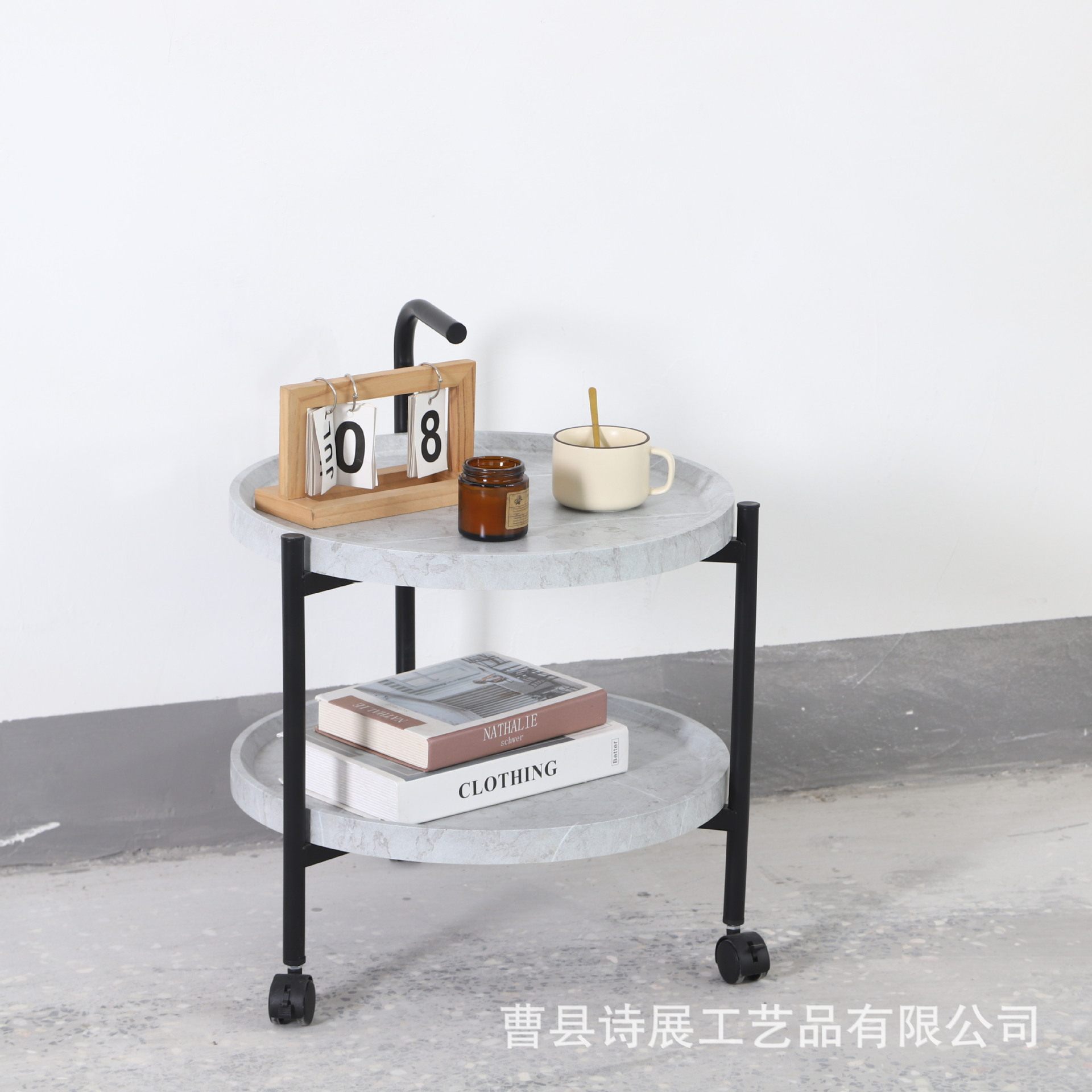 可移动小茶几小推车客厅沙发边几迷你小桌子置物架带轮古风餐桌
