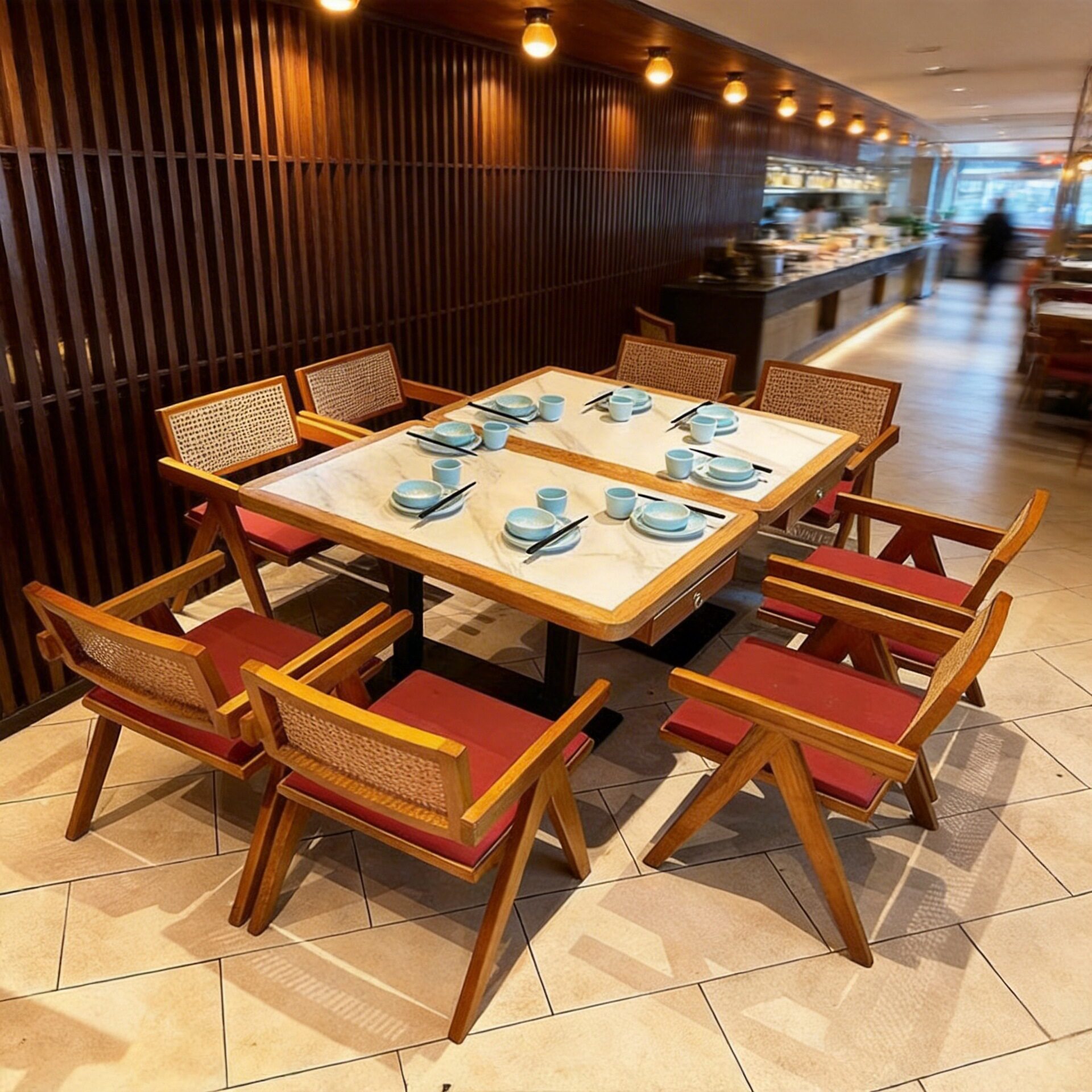 主题餐厅面馆川菜馆实木椅子中餐快餐店商用餐椅西餐厅桌椅组合