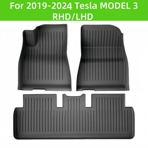 For 19-24 MODEL 3 LHD/RHD TPE Car Floor Mat/Rear Trunk Mat