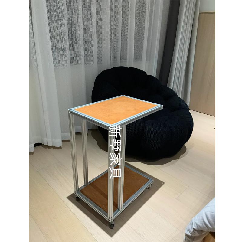 小户型铝材桦木海洋板家用客厅沙发移动小茶几边几卧室床头置物架图片