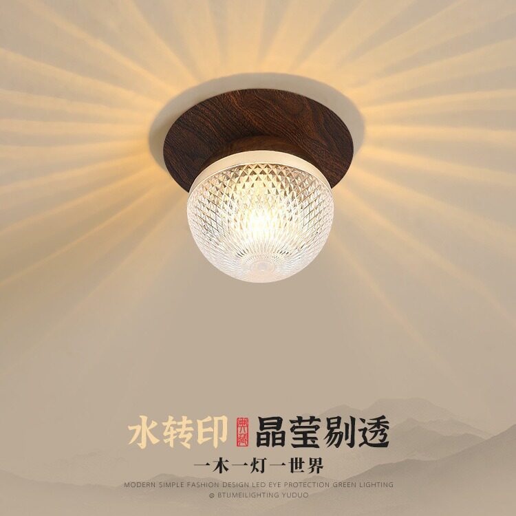 玄关走廊过道灯新中式简约现代家用衣帽间门厅入户创意阳台吸顶灯图片