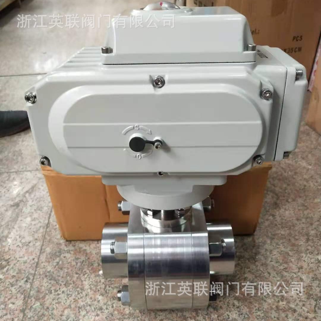 电动2205材质304材质高平台高压三片式螺纹法兰球阀