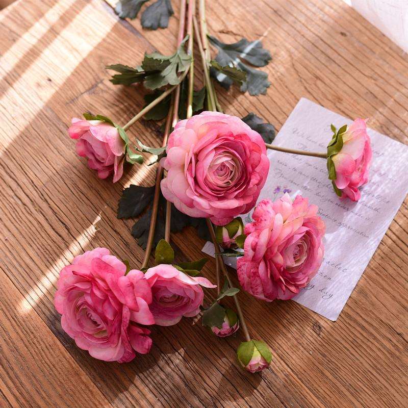 洋牡丹假花仿真花摆设客厅摆件干花花束轻奢高端仿生花餐桌花绢花