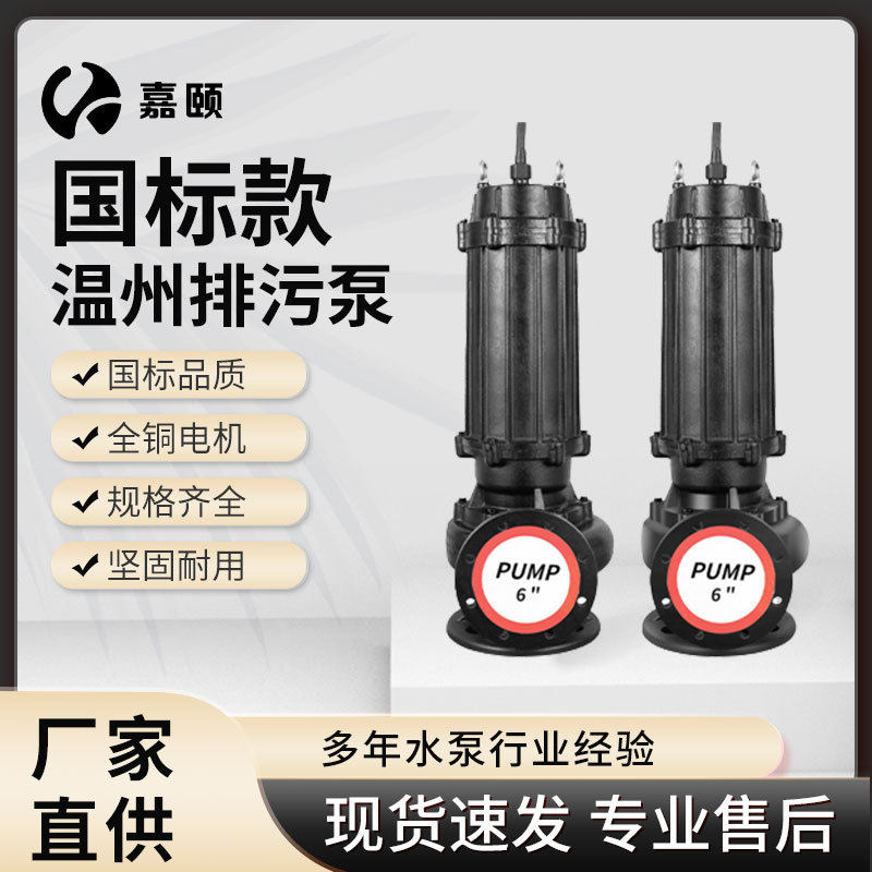 温州款排污泵15KW化粪池无堵塞高扬程大流量抽水潜污泵工程潜水泵