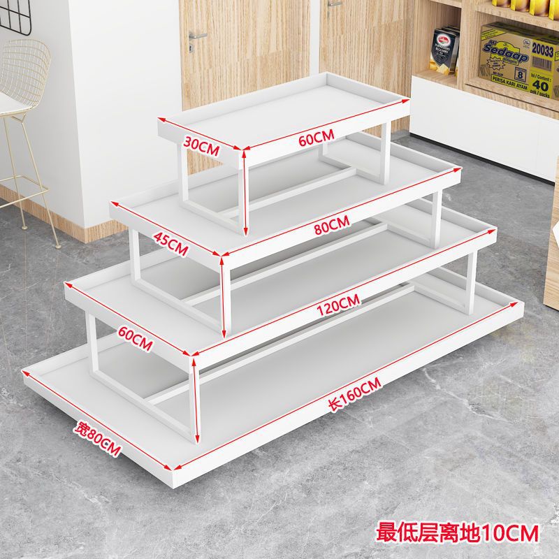 中岛台展示台中岛架流水台超市组合四层货架展示架中岛柜展示柜